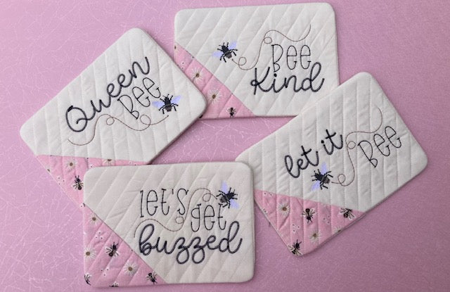 "Busy Bees" Mug Rug Set