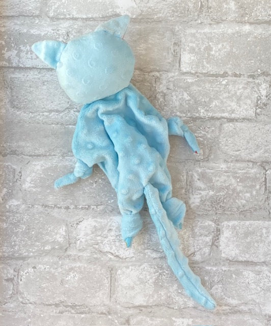Here Kitty Kitty Baby Blankie in blue - no rattle