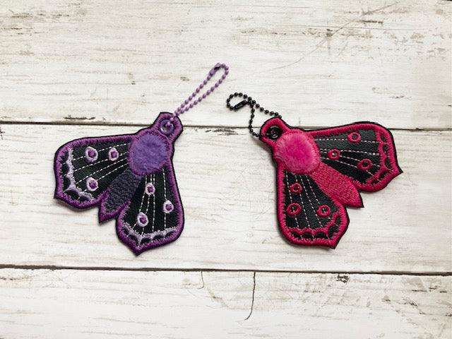 Fluffy Moth Bag Tag