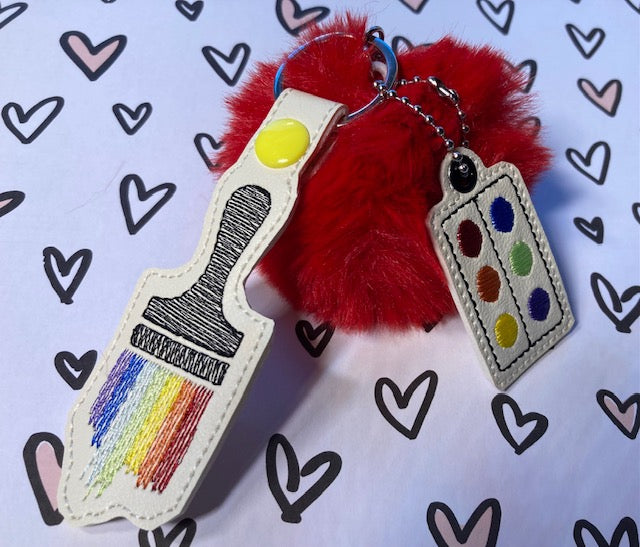 Paint Me a Paradise Bag Tag / Key Fob / Ring