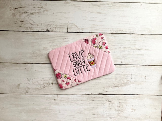 "Pink Rosebud" Mug Rug Coasters
