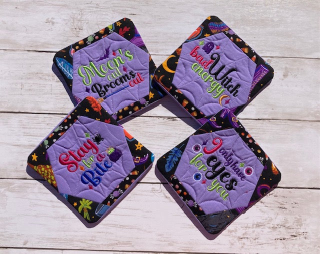 Quirky Witch Mug Rug Set