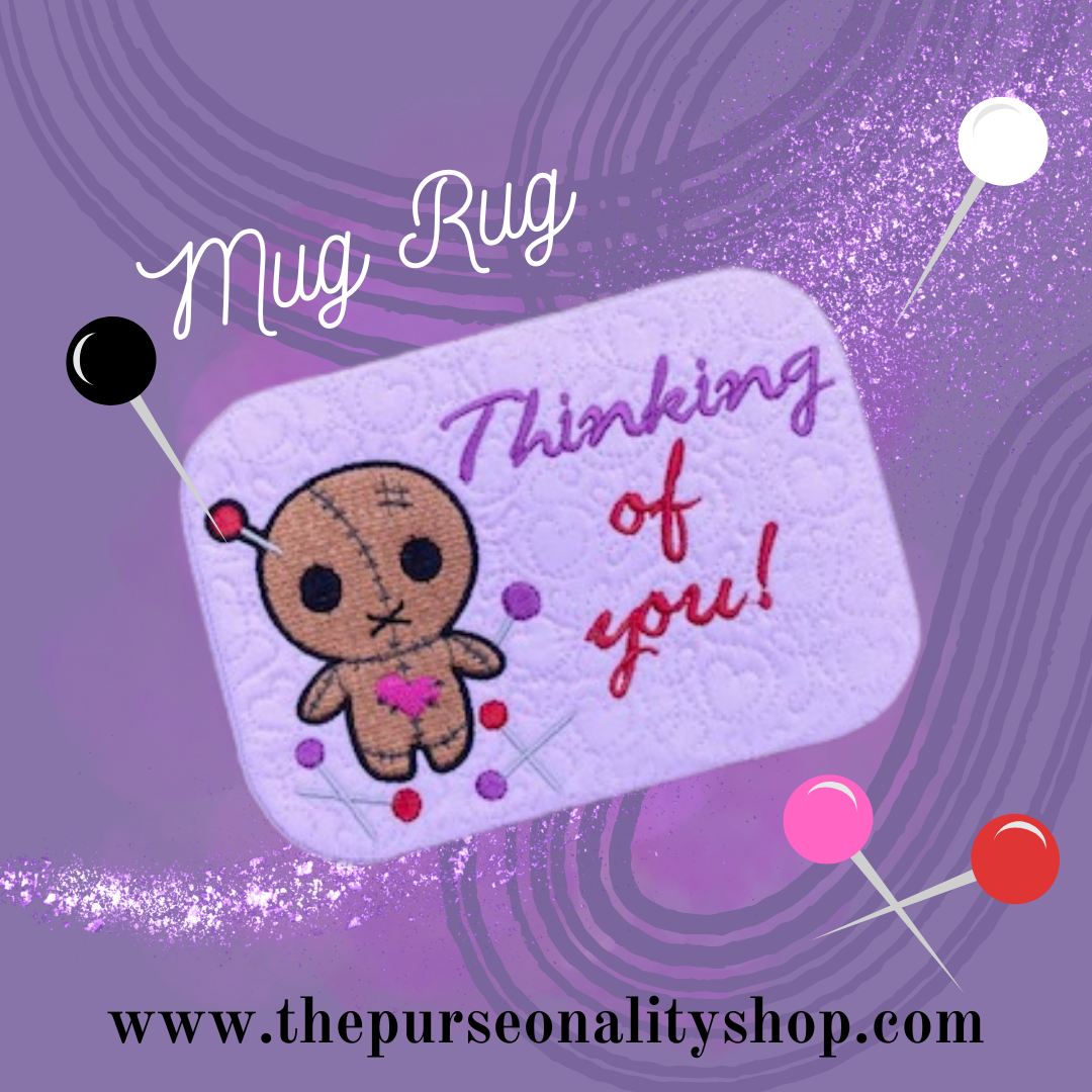 "Thinking of you" Mug Rug