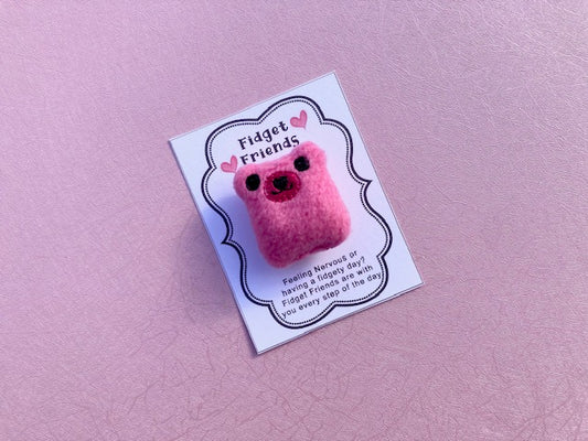 Pink Bear Fidget Friend