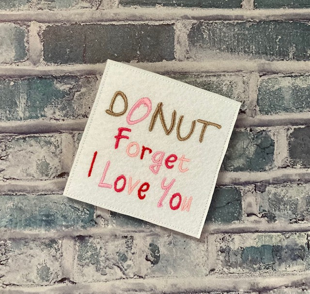 "Donut Forget About Me" Valentine Card with Finger Puppet