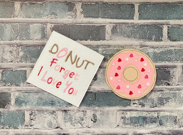 "Donut Forget About Me" Valentine Card with Finger Puppet