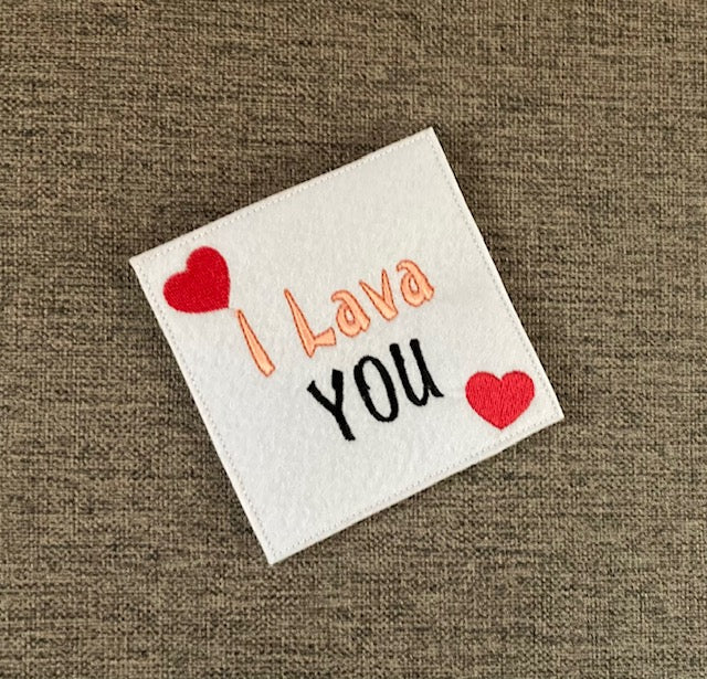 "Too Hot" Lava Valentine Card with Finger Puppet