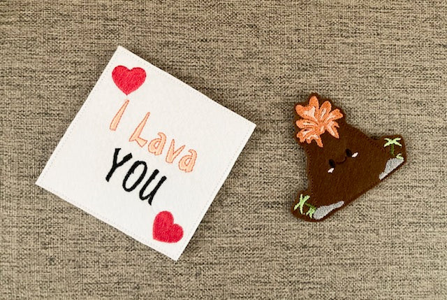 "Too Hot" Lava Valentine Card with Finger Puppet