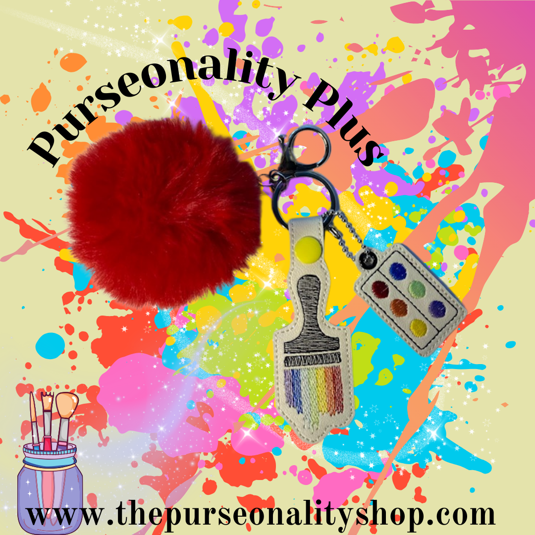Paint Me a Paradise Bag Tag / Key Fob / Ring