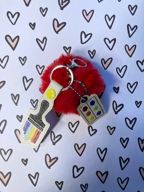 Paint Me a Paradise Bag Tag / Key Fob / Ring