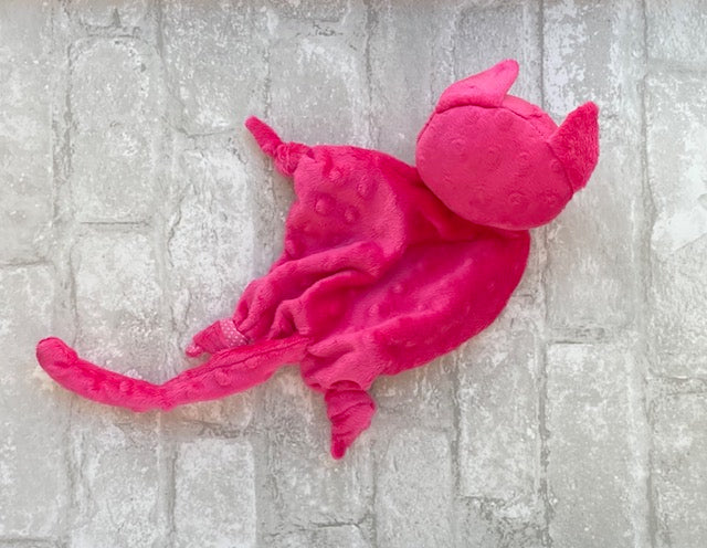 Here Kitty Kitty Blankie in pink -with rattle