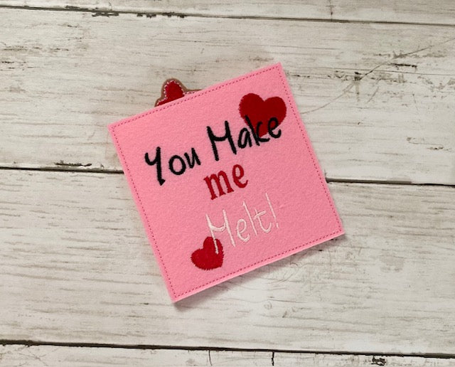 "Scoop" Valentine Card with Finger Puppet