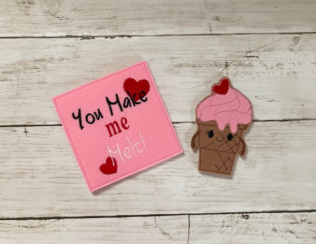 "Scoop" Valentine Card with Finger Puppet