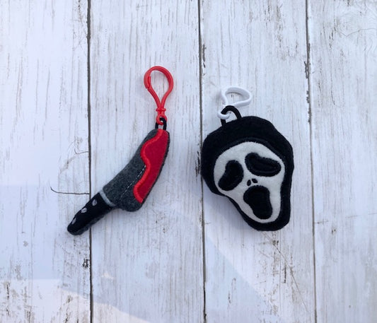 Ghost and Knife Horror Bag Buddies