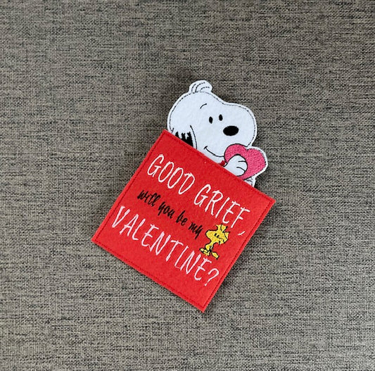 "Snoop" Valentine Card with Finger Pupper