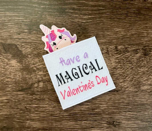 "Uni" Valentine Card with Finger Puppet