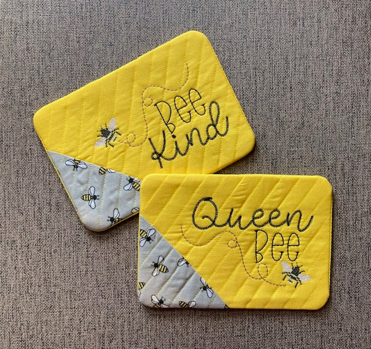 Buzzy Bee Mug Rug Coasters
